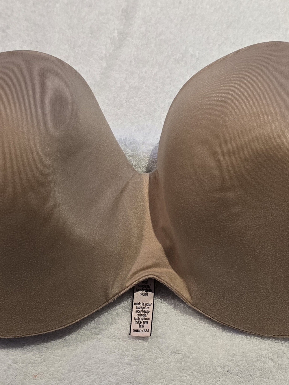 Victoria's Secret Strapless Molded Bra in Taupe 38DD